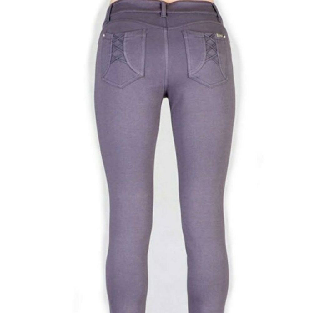 Skinny Stretch Ponti Pants with Crisscross Detail